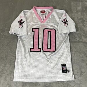 Tennessee Titans Jersey Girls XL White Pink NFL Football Vince Young 10 Reebok